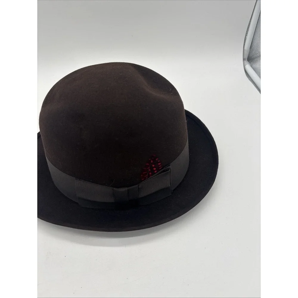Vintage Brown Fedora Men's Hat Made In Usa Carson Pirie Scott